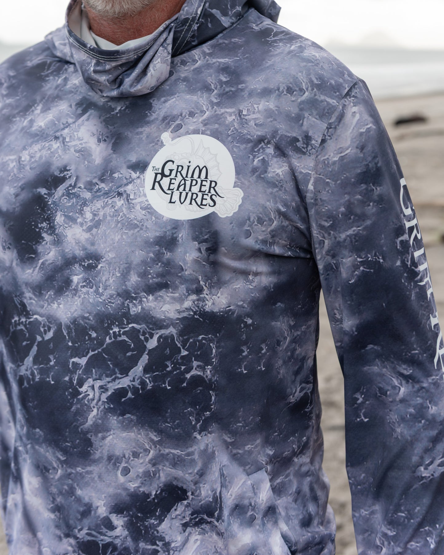 Grim Reaper Sun Shirt – UPF50+ Fishing Hoodie