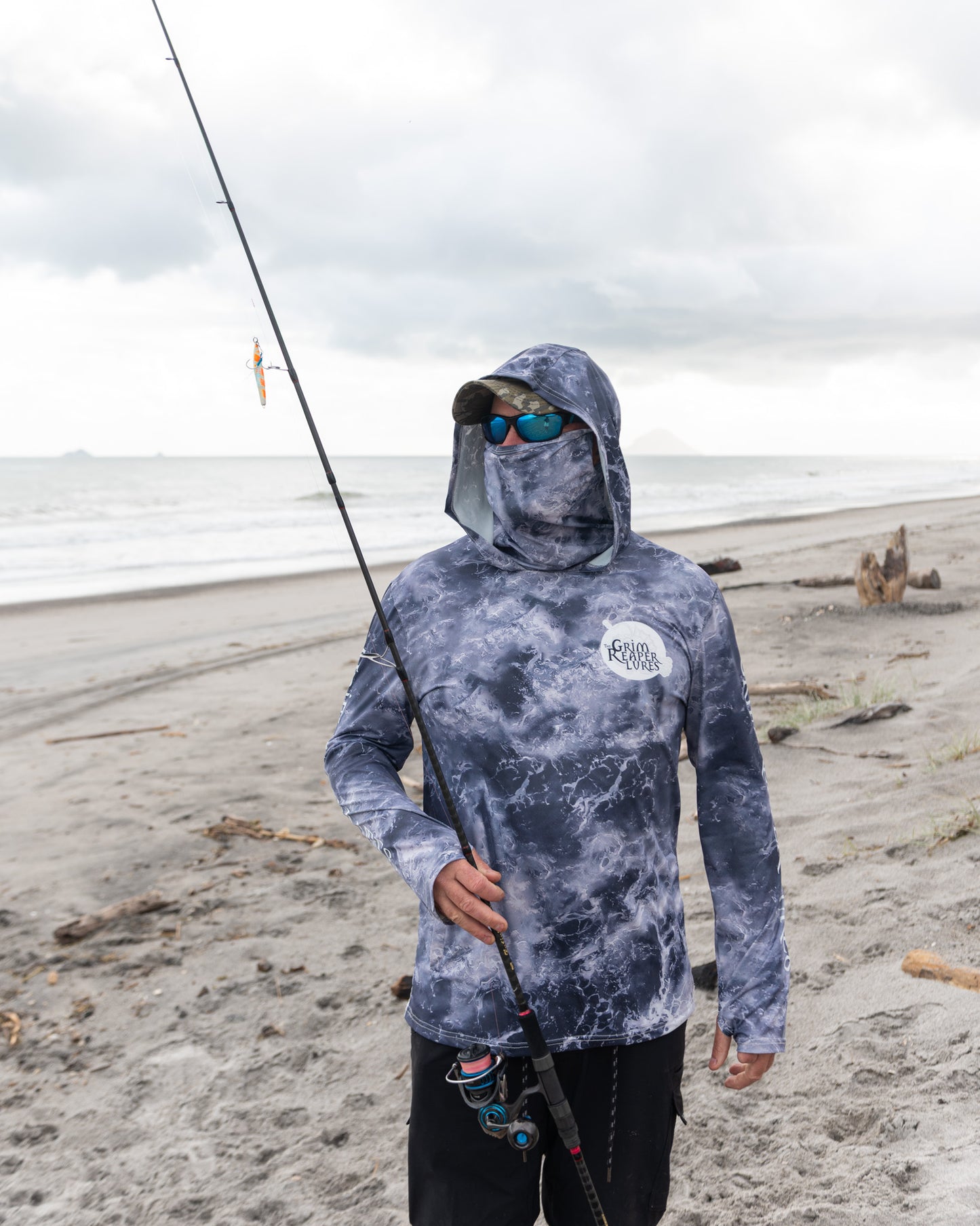 Grim Reaper Sun Shirt – UPF50+ Fishing Hoodie