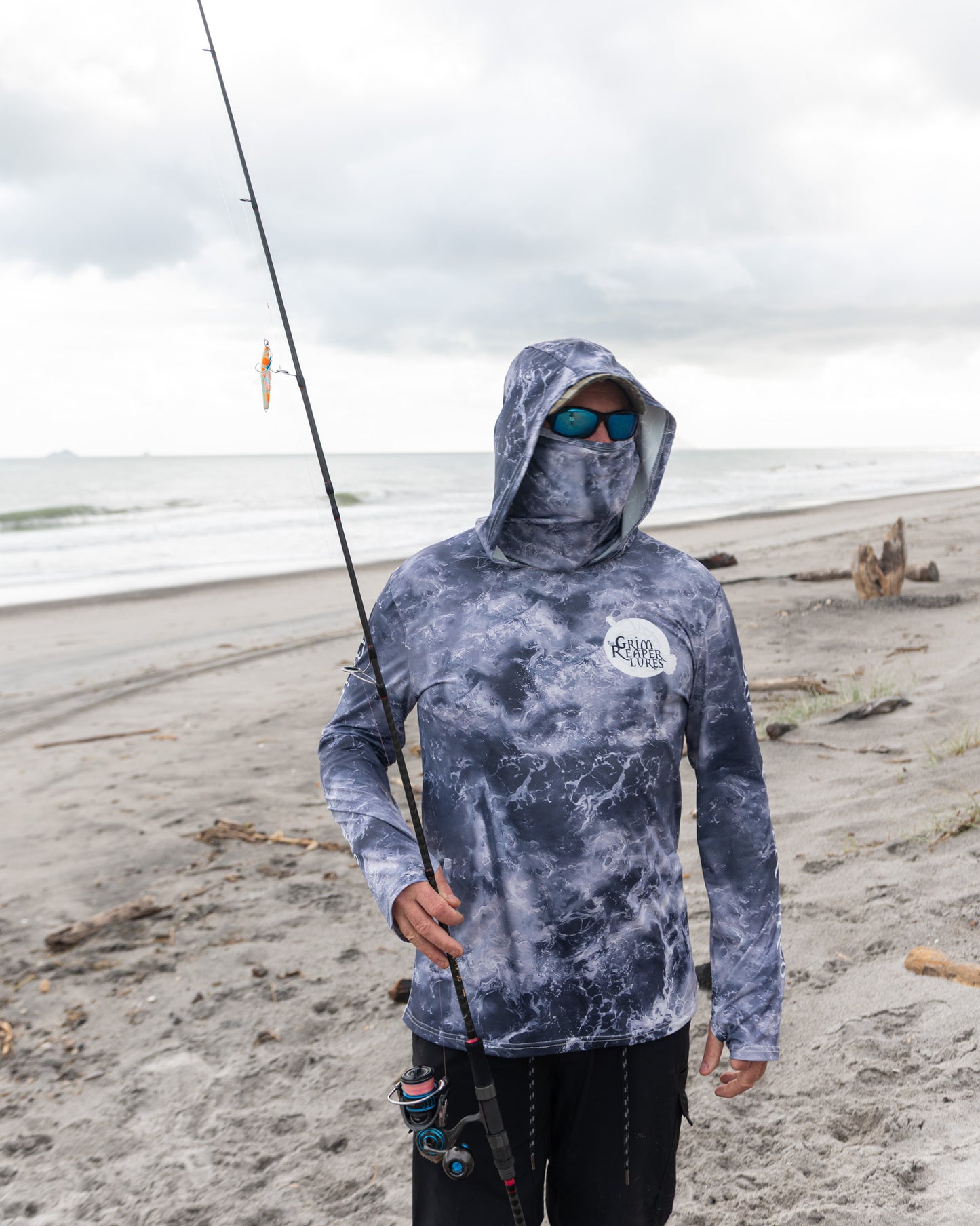 Grim Reaper Sun Shirt – UPF50+ Fishing Hoodie